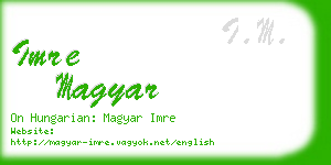 imre magyar business card